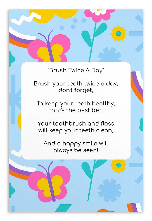 Toothbrushing Song Cards- Brush Twice A Day
