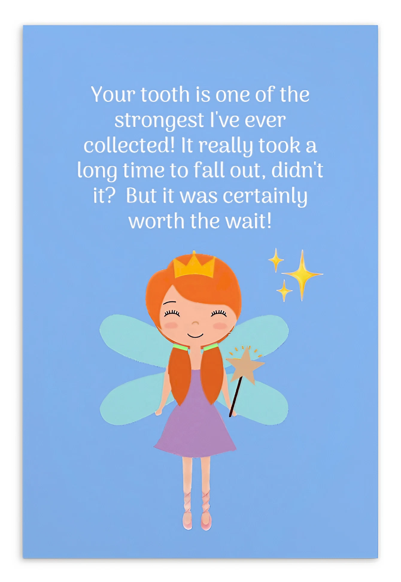 Tooth Fairy Thank You Cards-  Your Tooth Is One Of The Strongest I've Ever Collected!