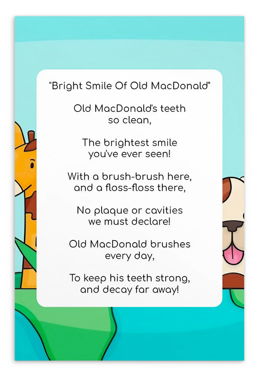 Toothbrushing Song Cards- Bright Smile Of Old MacDonald
