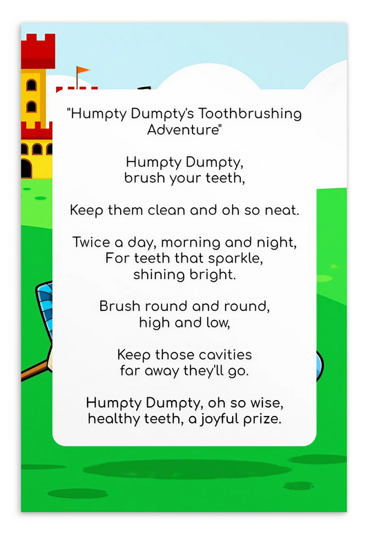 Toothbrushing Song Cards- Humpty Dumpty's Toothbrushing Adventure