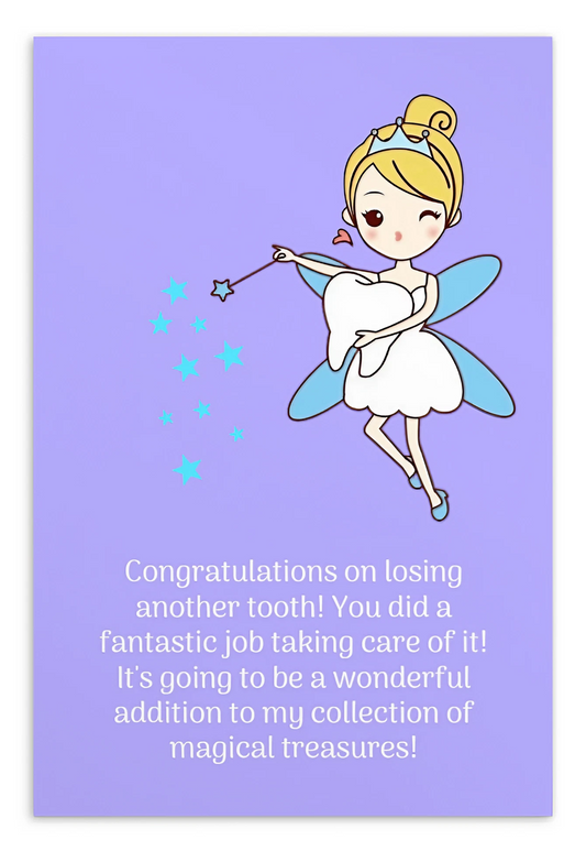 Tooth Fairy Thank You Cards- Congratultions On Losing Another Tooth!