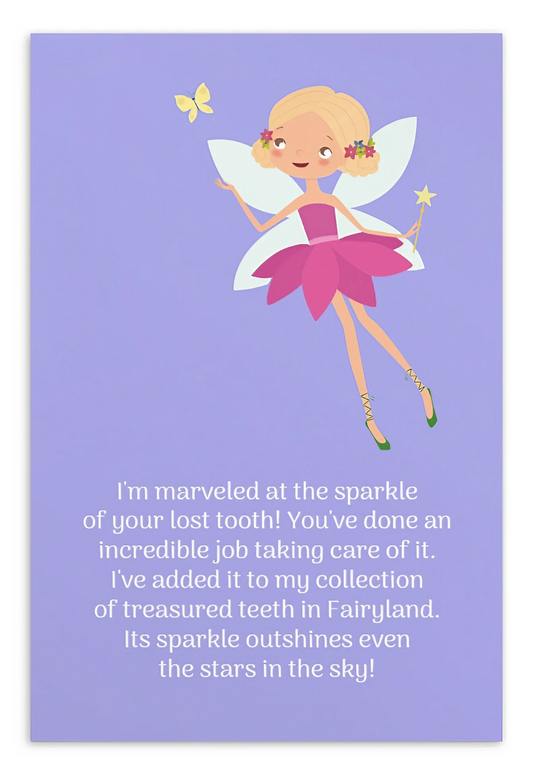 Tooth Fairy Thank You Cards-  I'm Marveled At The Sparkle Of Your Lost Tooth!
