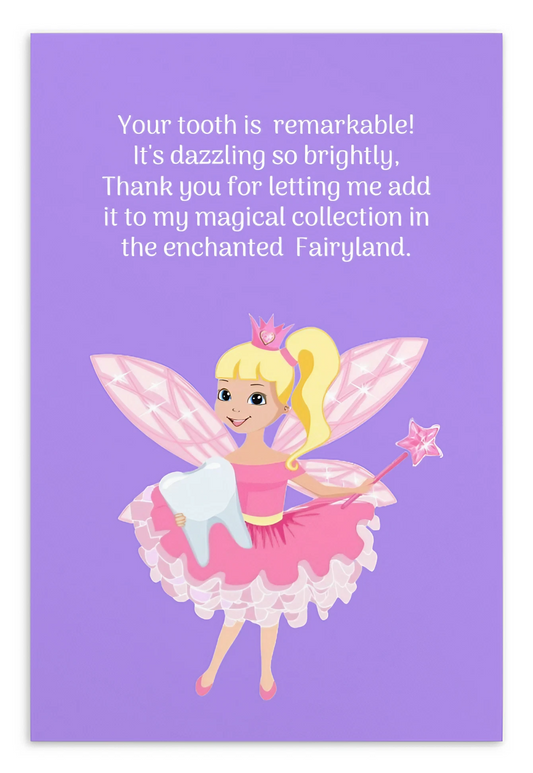 Tooth Fairy Thank You Cards-  Your Tooth Is Remarkable!