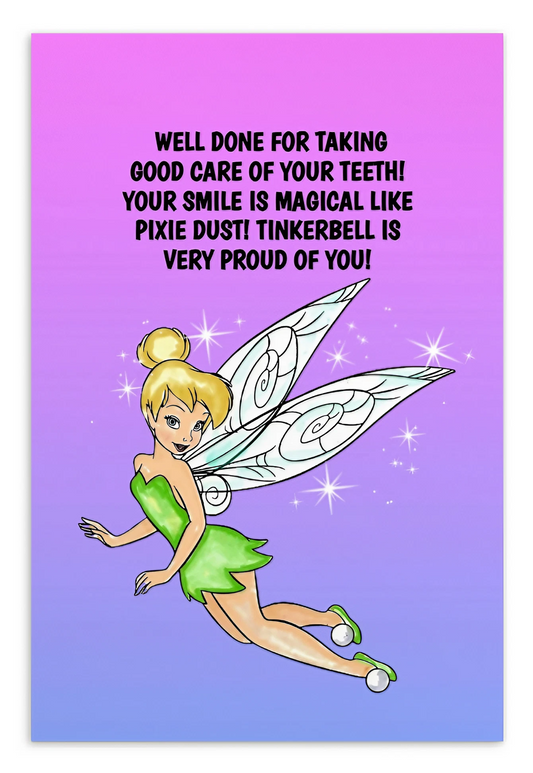 Tinkerbell | Dental Motivational & Reward Cards- Well Done For Taking Good Care Of Your Teeth!