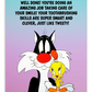 Sylvester And Tweety  | Dental Motivational & Reward Cards- Well Done For Keeping Your Teeth Healthy, Strong And Bright!