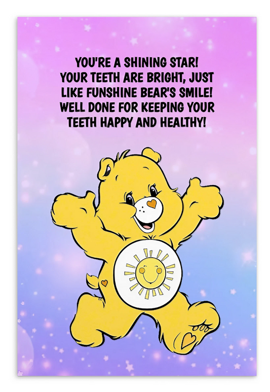 Care Bears | Dental Motivational & Reward Cards- You're A Shining Star!