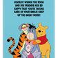 Winnie The Pooh | Dental Motivational & Reward Cards- Hooray! Winnie The Pooh And His Friends Are So Happy That You're Taking Care Of Your Smile!
