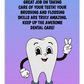 Dental Motivational & Reward Cards- Great Job On Taking Care Of Your Teeth!