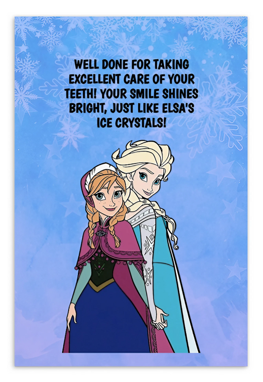 Frozen | Dental Motivational & Reward Cards- Well Done For Taking Excellent Care Of Your Teeth!