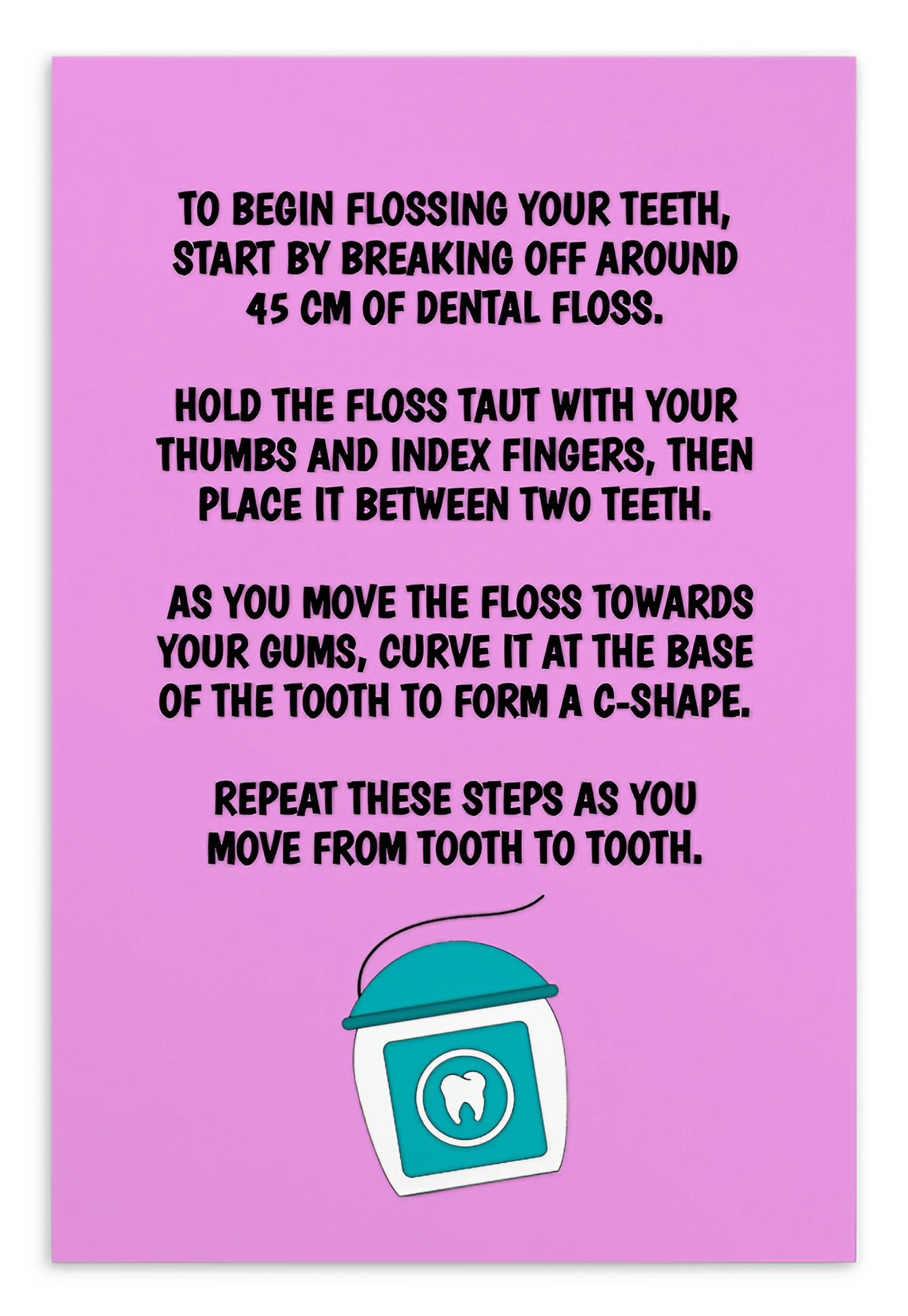 Oral Hygiene Cards- Flossing Instructions