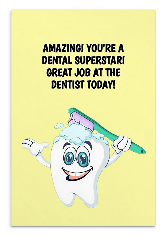 Dental Motivational & Reward Cards- Amazing! You're A Dental Superhero!
