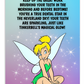 Tinkerbell | Dental Motivational & Reward Cards- Keep Up The Great Work Brushing Your Teeth In The Morning And Before Bedtime!