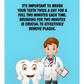 Oral Hygiene Cards- It's Important To Brush Your Teeth Twice A Day For A Full Two Minutes Each Time.