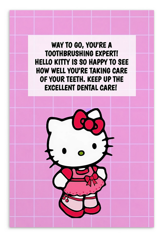 Hello Kitty | Dental Motivational & Reward Cards- Way To Go, You're A Toothbrushing Expert!