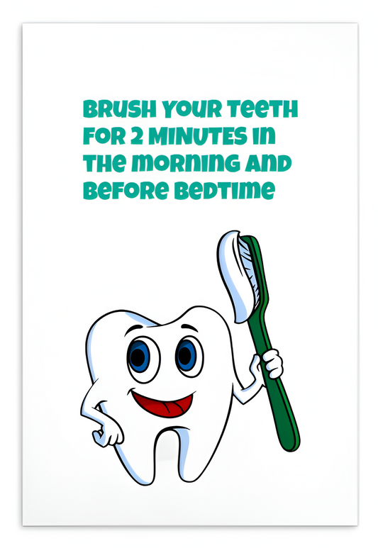 Oral Hygiene Cards- Brush Your Teeth For 2 Minutes