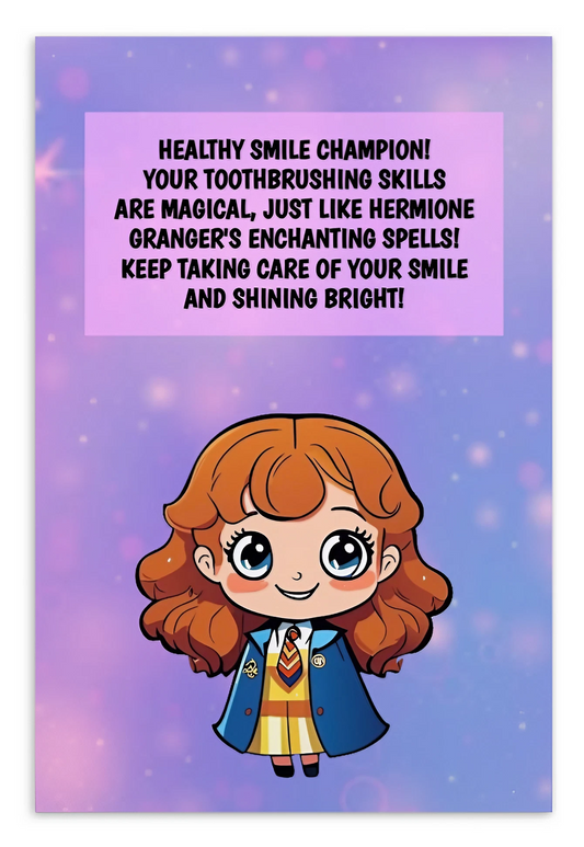 Hermione Granger | Dental Motivational & Reward Cards- Healthy Smile Champion!