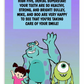 Monsters Inc | Dental Motivational & Reward Cards- High Five, Dental Superstar!