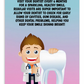 Oral Hygiene Cards-  Visit Your Dentist Every 6 Months For A Sparkling, Healthy Smile