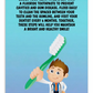 Oral Hygiene Cards- Brush Your Teeth Twice A Day With A Fluoride Toothpaste To Prevent Cavities And Gum Disease