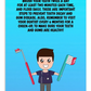 Oral Hygiene Cards-  Brush Your Teeth Twice A Day For At Least Two Minutes Each Time