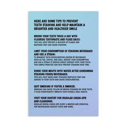 Oral Hygiene Cards-  Here Are Some Tips To Prevent Teeth Staining