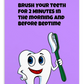 Oral Hygiene Cards- Brush Your Teeth For 2 Minutes