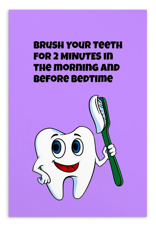 Oral Hygiene Cards- Brush Your Teeth For 2 Minutes