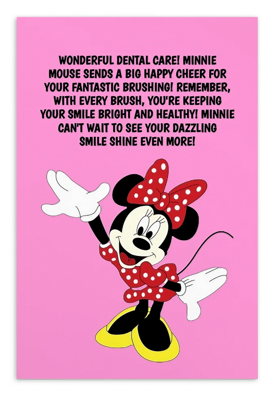 Minnie Mouse | Dental Motivational & Reward Cards- Wonderful Dental Care!