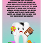 Oral Hygiene Cards-  Did You Know That Having Too Many Sugary Sweets And Drinks Can Cause Small Holes In Your Teeth?