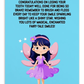 Tooth Fairy Thank You Cards-  Congratulations On Losing Your Tooth!