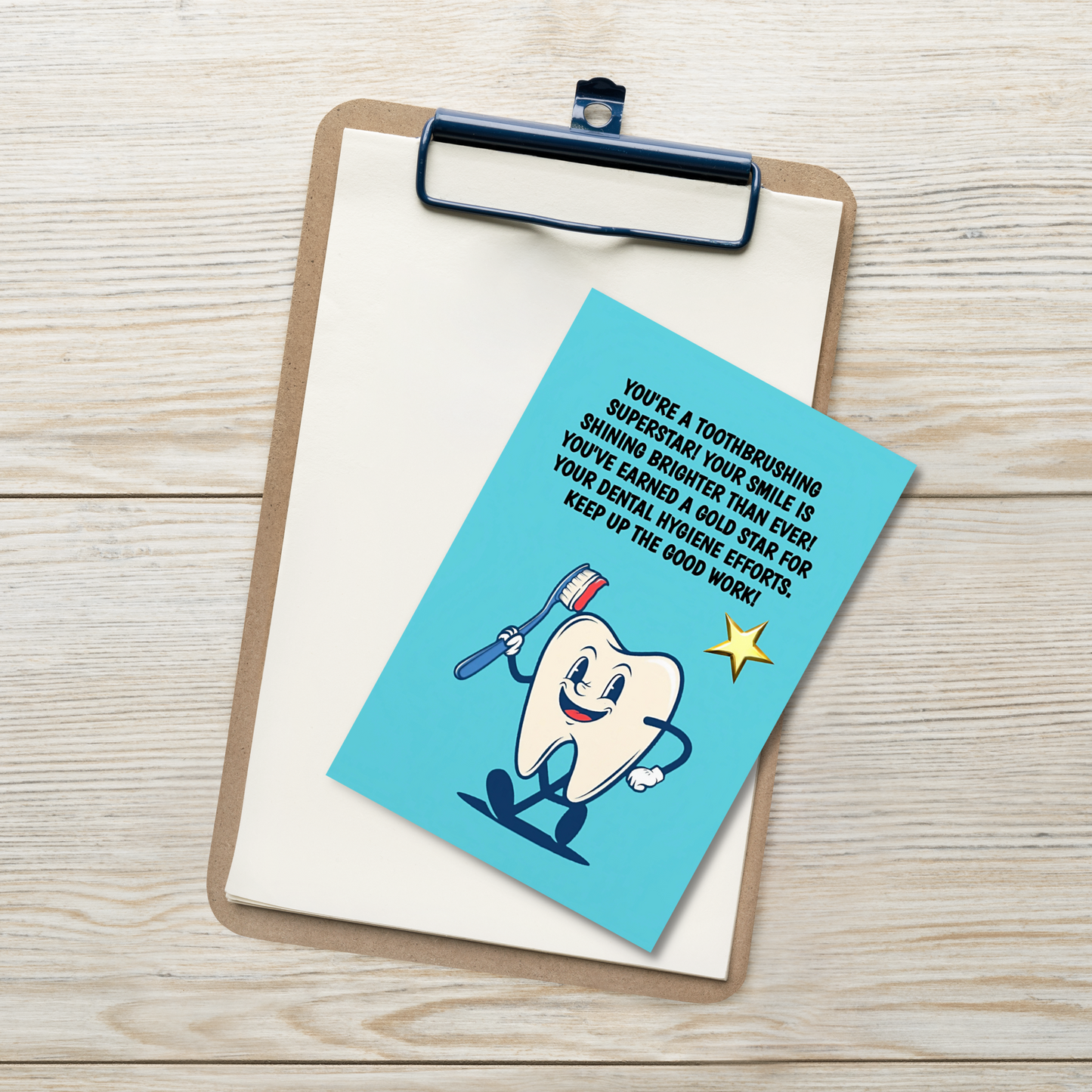 Dental Motivational & Reward Cards- You're A Toothbrushing Superstar!