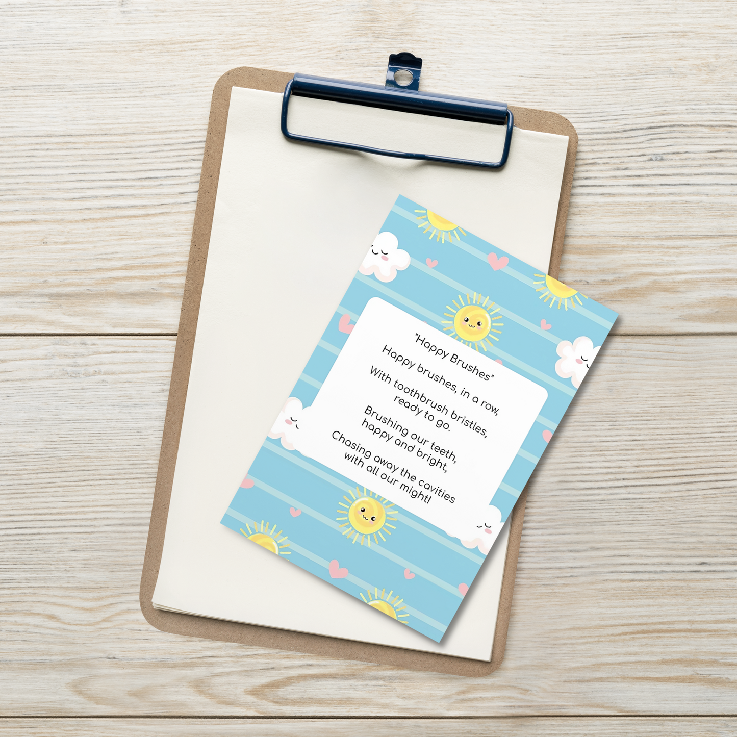 Toothbrushing Song Cards- Happy Brushes