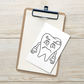 Colouring-in Cards - Tooth With Cavity