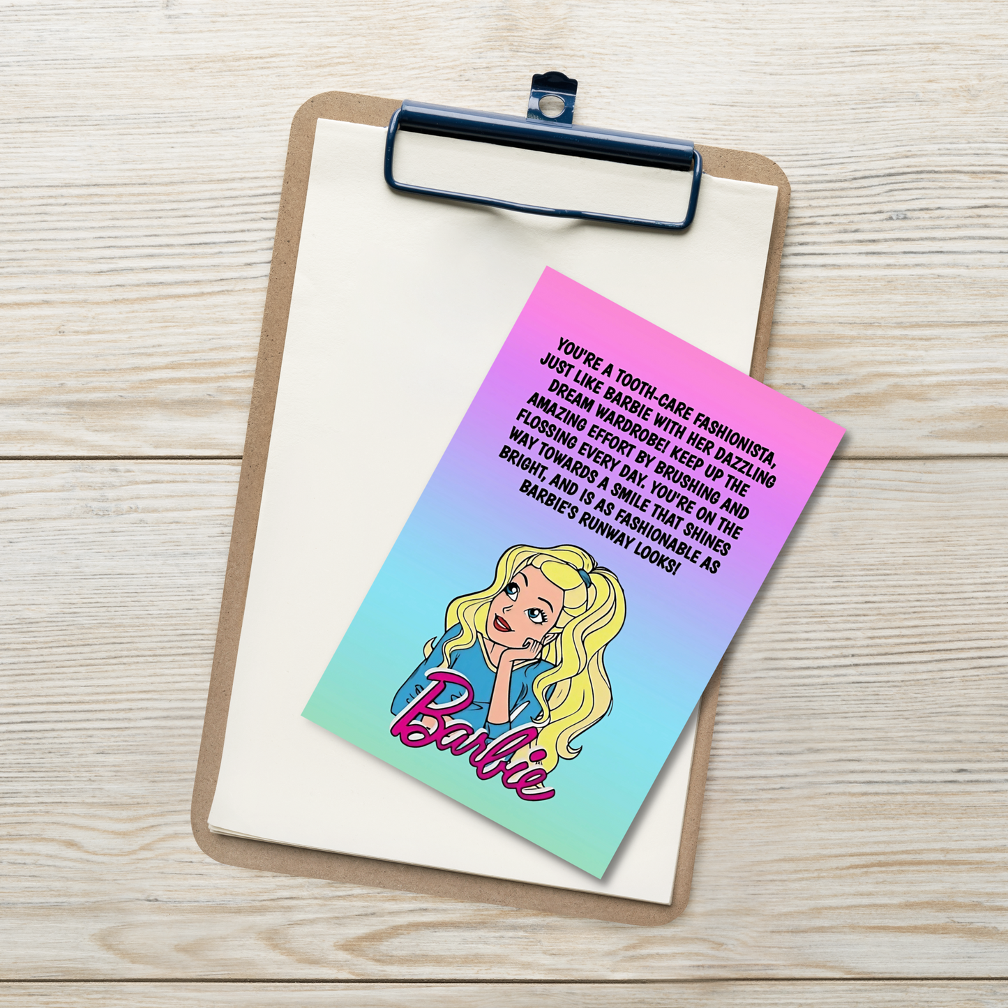 Barbie | Dental Motivational & Reward Cards- You're A Tooth-Care Fashionista