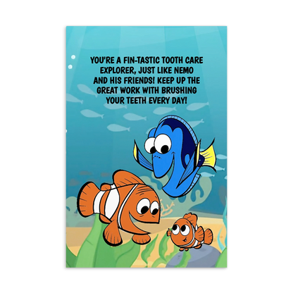 Finding Nemo | Dental Motivational & Reward Cards- You're A Fin-Tastic Tooth Care Explorer, Just Like Nemo And His Friends!