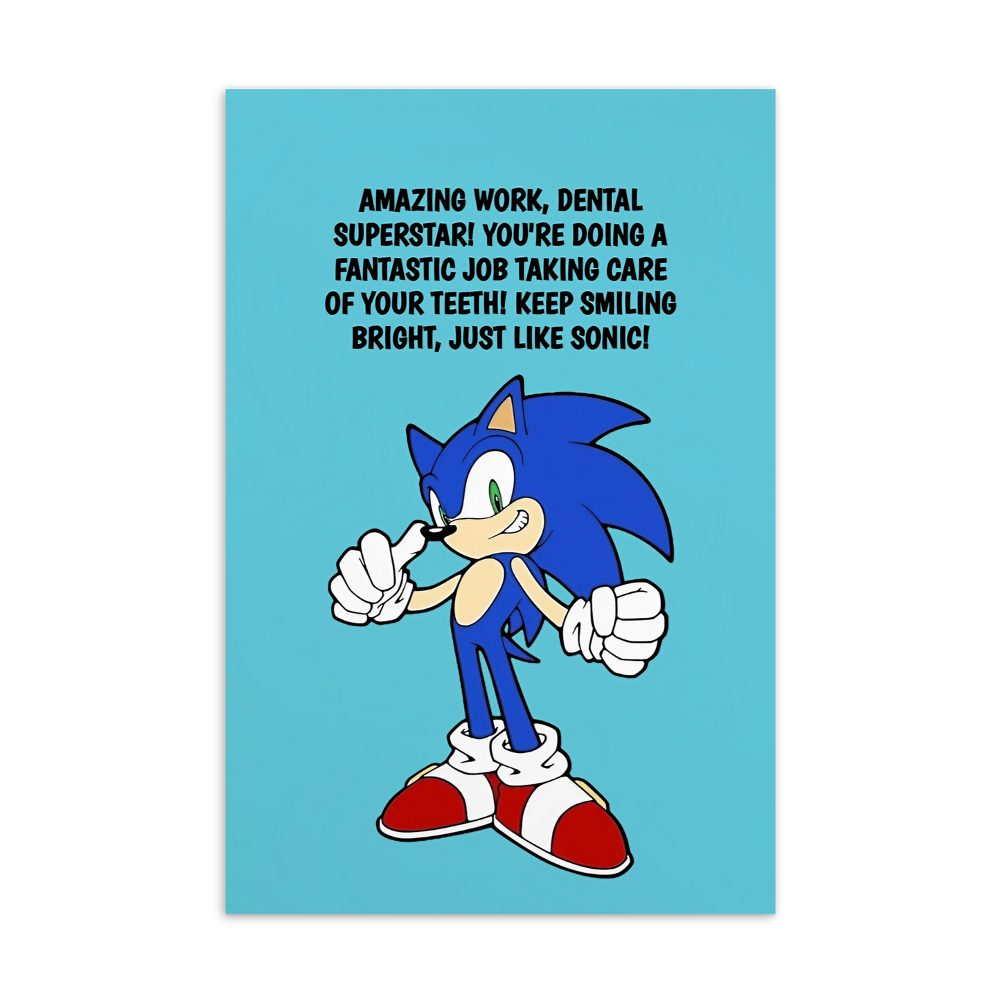 Sonic Prime | Dental Motivational & Reward Cards- Amazing Work Dental Superstar!