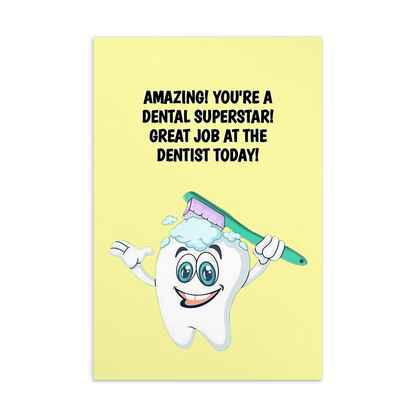 Dental Motivational & Reward Cards- Amazing! You're A Dental Superhero!