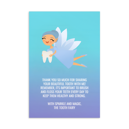 Tooth Fairy Thank You Cards-  Thank You So Much For Sharing Your Beautiful Tooth With Me!