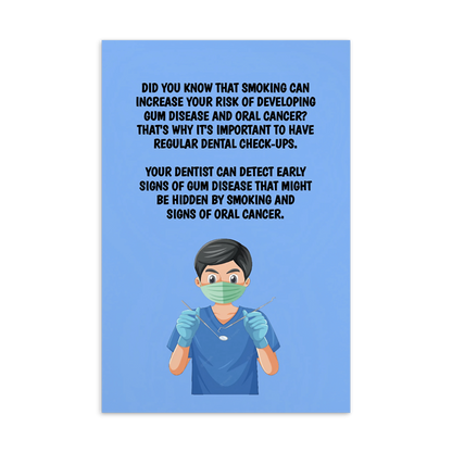 Oral Hygiene Cards- Did You Know That Smoking Can Increase Your Chances Of Developing Gum Disease And Oral Cancer
