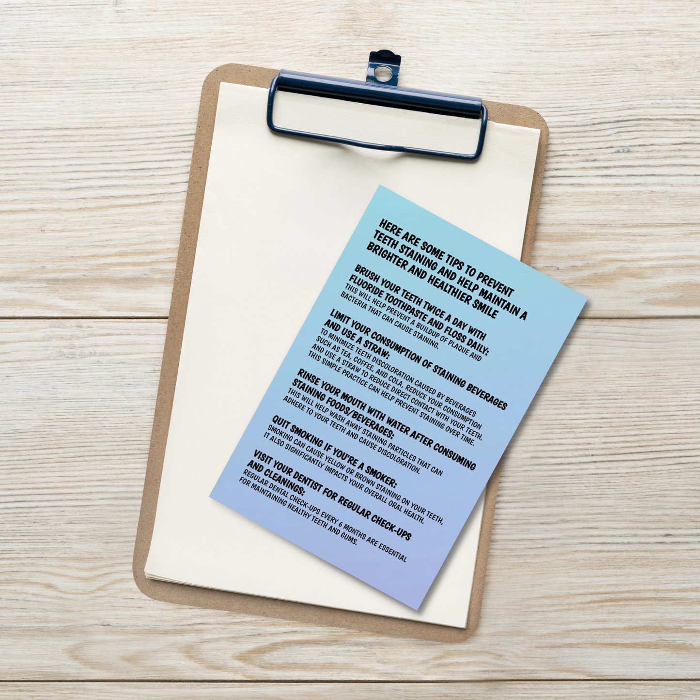 Oral Hygiene Cards-  Here Are Some Tips To Prevent Teeth Staining