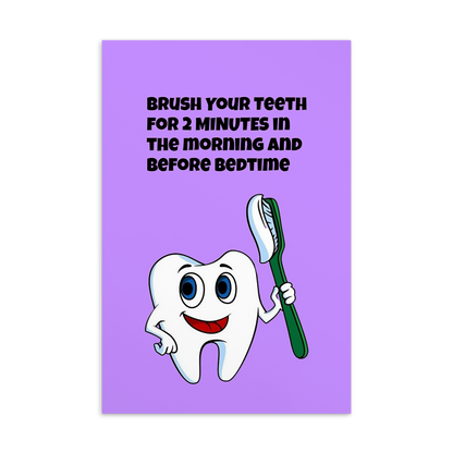 Oral Hygiene Cards- Brush Your Teeth For 2 Minutes