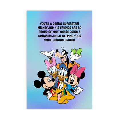 Mickey And Friends | Dental Motivational & Reward Cards- You're A Dental Superstar! Mickey And His Friends Are So Proud Of You!