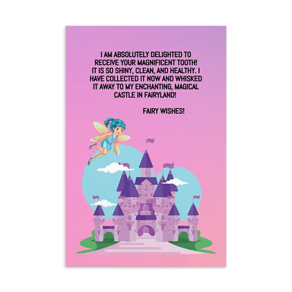 Tooth Fairy Thank You Cards-  I am Absolutely Delighted To Receive Your Magnificent Tooth!