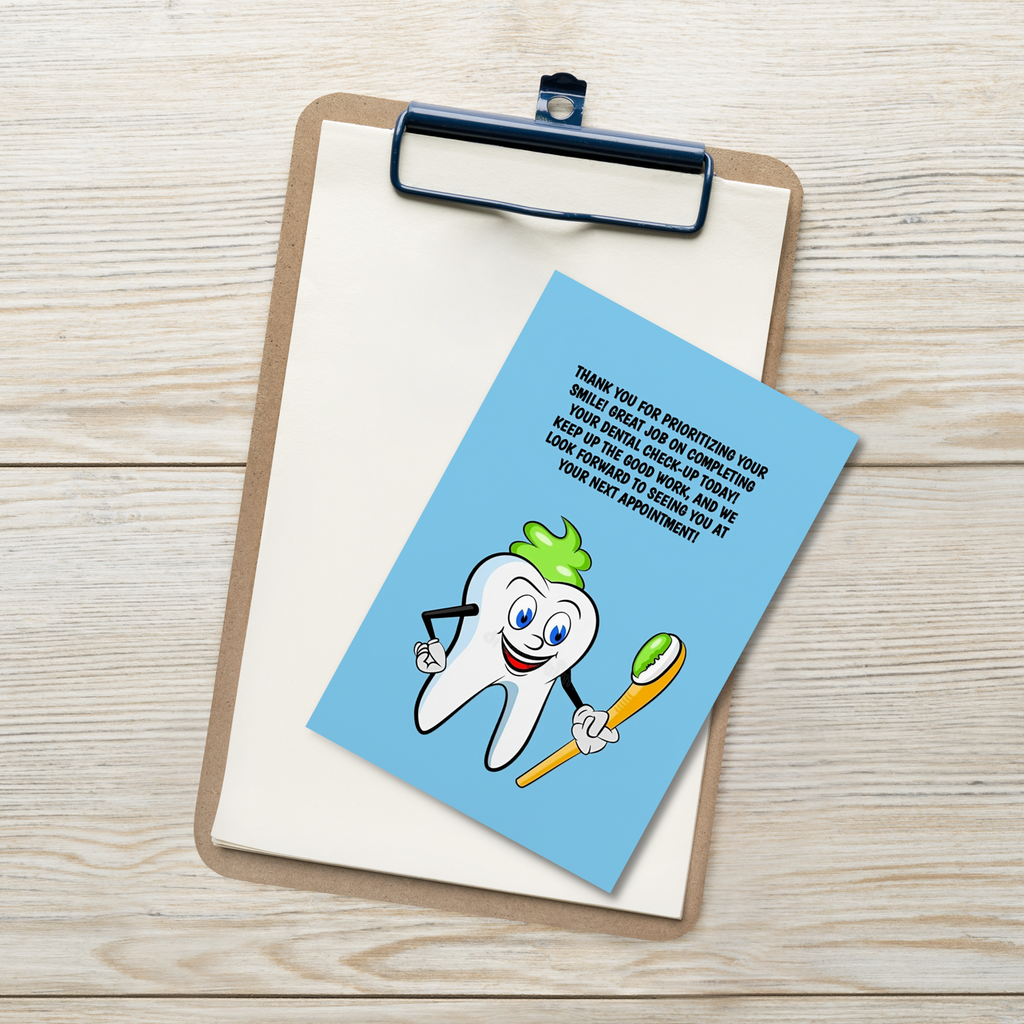 Dental Motivational & Reward Cards- Thank You For Prioritizing Your Smile! Great Job On Completing Your Dental Check-up Today!