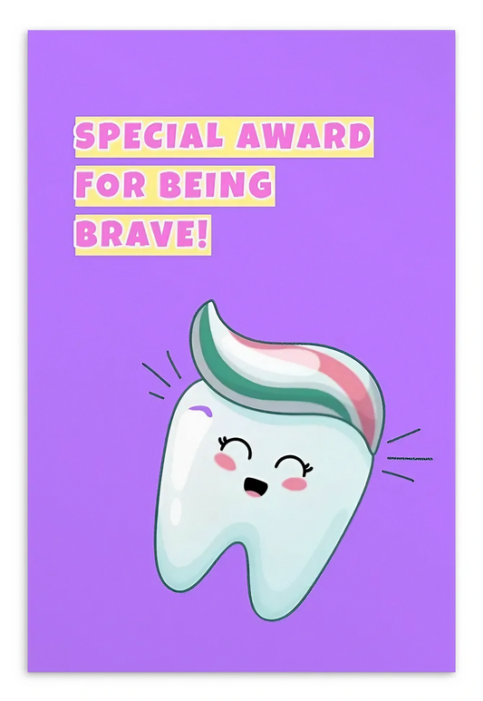 Dental Motivational & Reward Cards- Special Award For Being Brave!