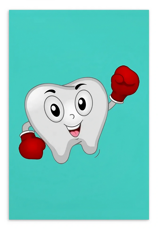 Dental Motivational & Reward Cards- Tooth Wearing Gloves (Green Background)
