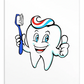 Dental Motivational & Reward Cards- Tooth With Aquafresh Toothpaste Hair