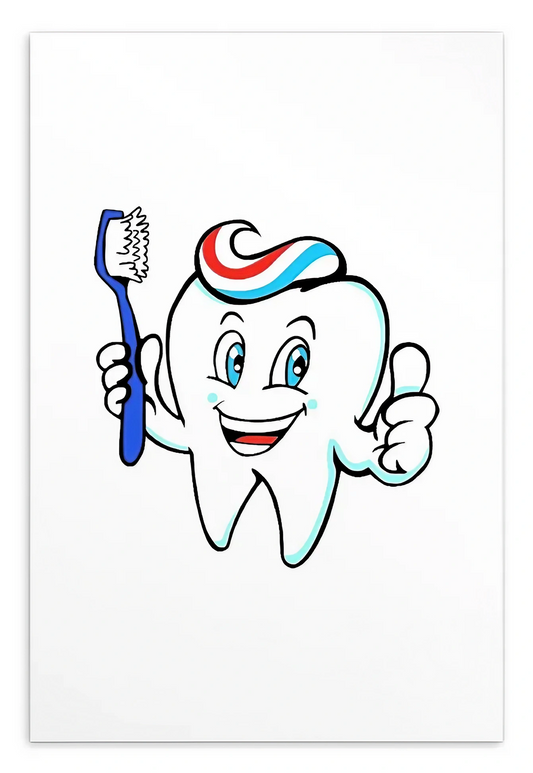 Dental Motivational & Reward Cards- Tooth With Aquafresh Toothpaste Hair