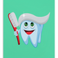 Dental Motivational & Reward Cards- Tooth With Toothpaste Hair Holding Red Toothbrush