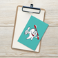 Dental Motivational & Reward Cards- Smiling Tooth Holding A Red Toothbrush (Turquoise Background)